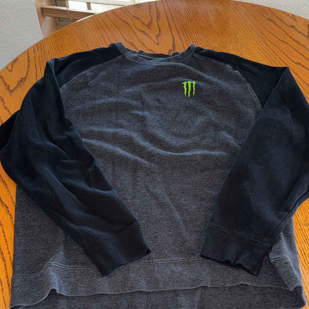Monster Energy Black and Gray Sweatshirt